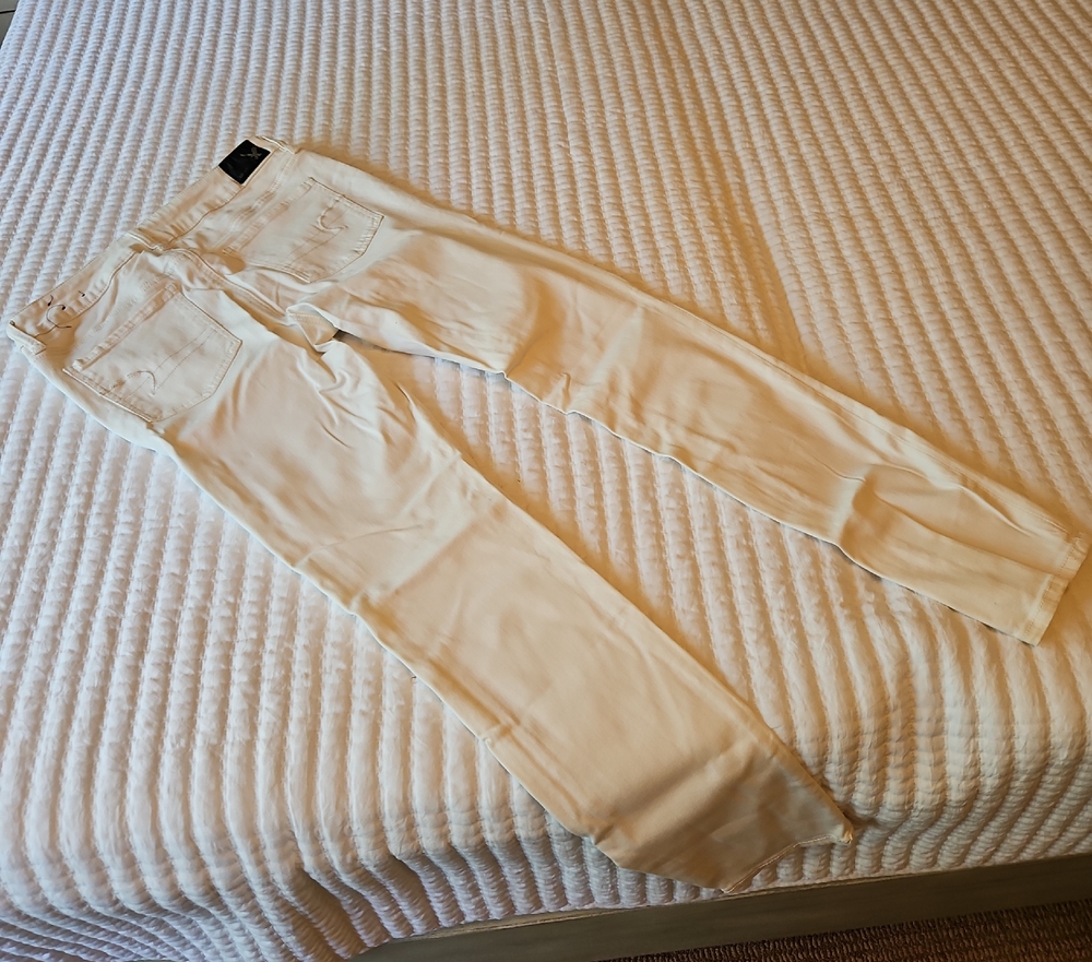 American Eagle Outfitters Cream Straight Leg Jeans